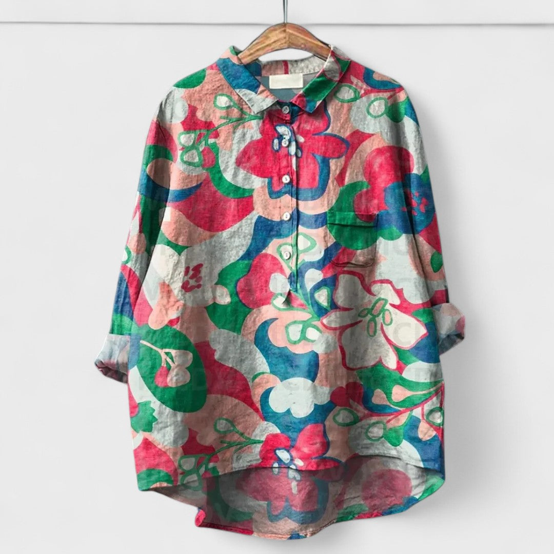 Arianna™ | Camicia floreale artigianale dal fascino raffinato