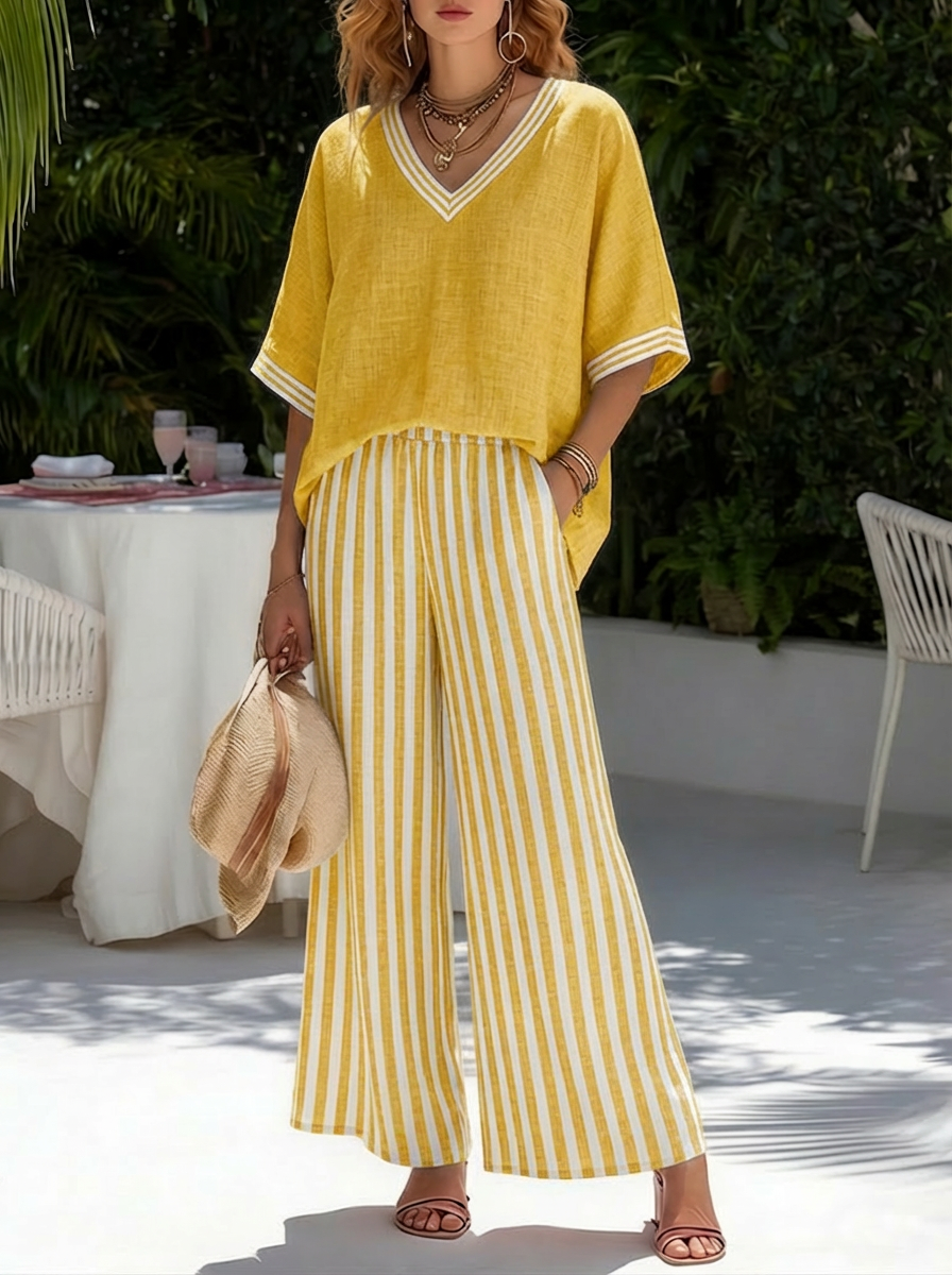 Amelia™ | Completo estivo in lino e cotone