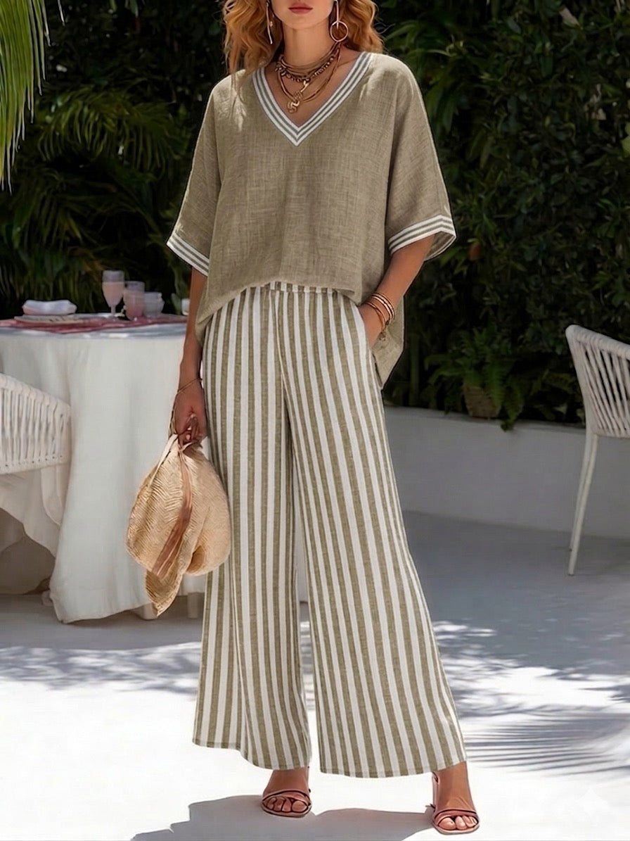 Amelia™ | Completo estivo in lino e cotone
