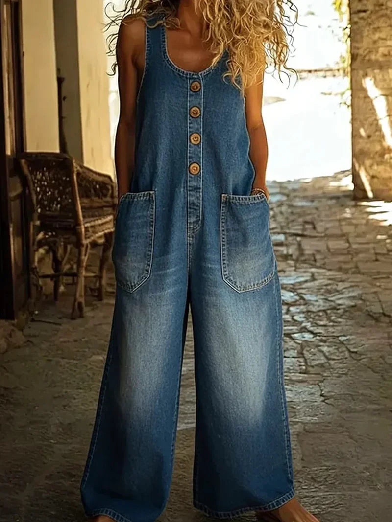 Lora™ - Pantaloni con bretelle in stile vintage