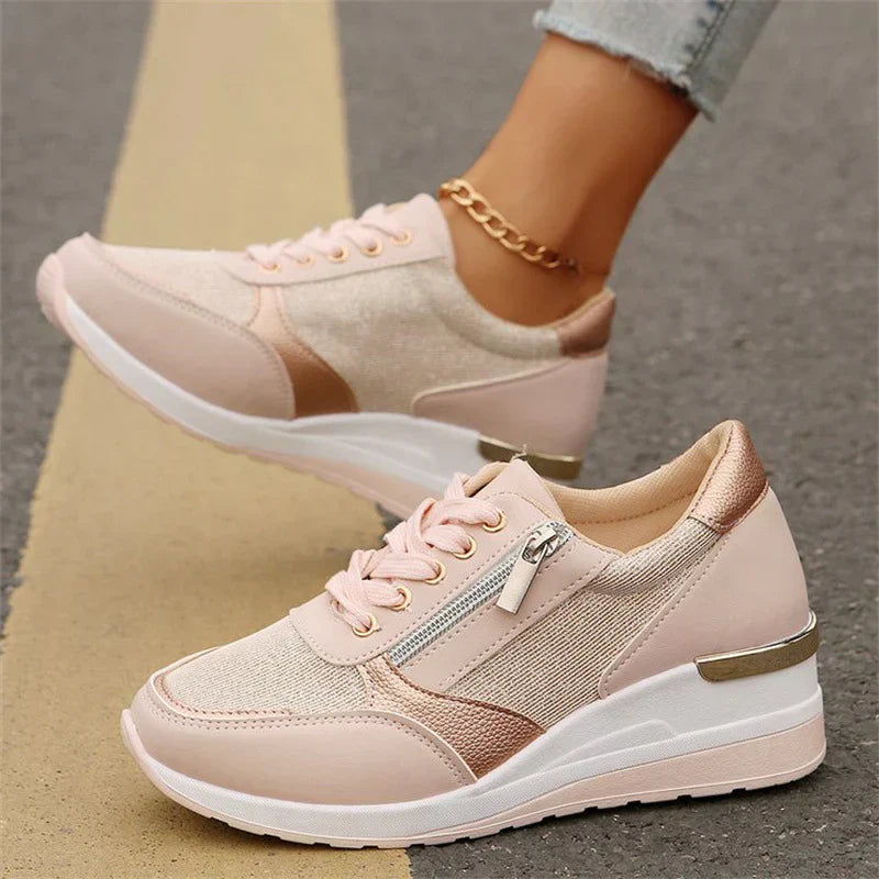 Serafina™ | Sneakers Ortopediche con Lacci e Zip Laterale