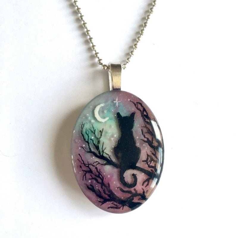 Collana con gatto “La notte stellata”