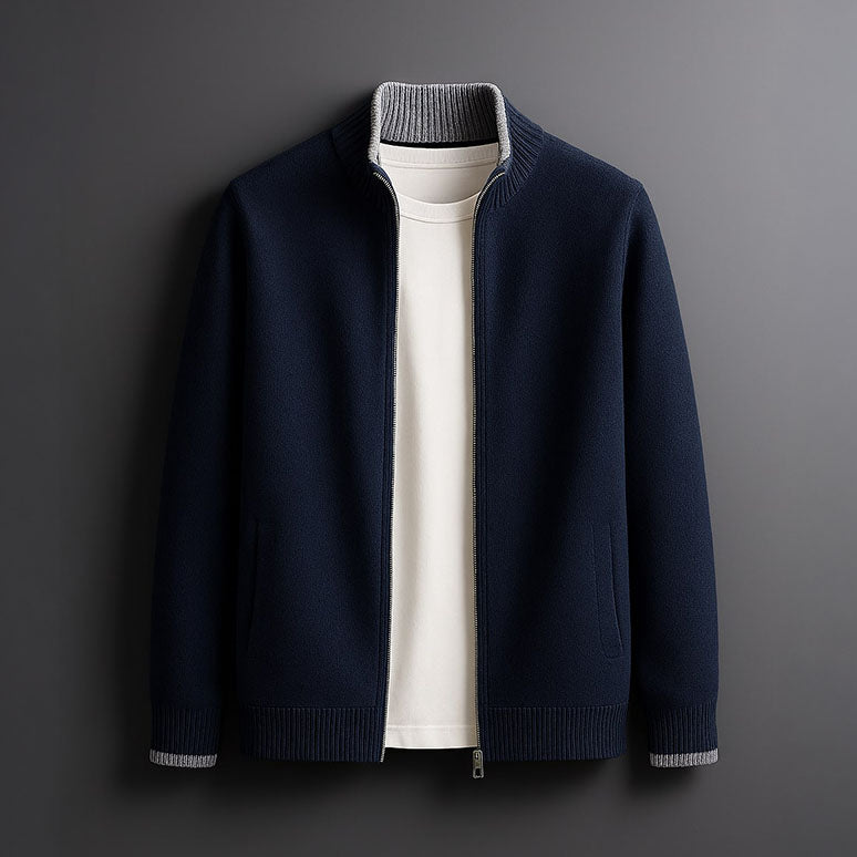 HARVEY™|GIACCA ZIP IN LANA ELEGANTE