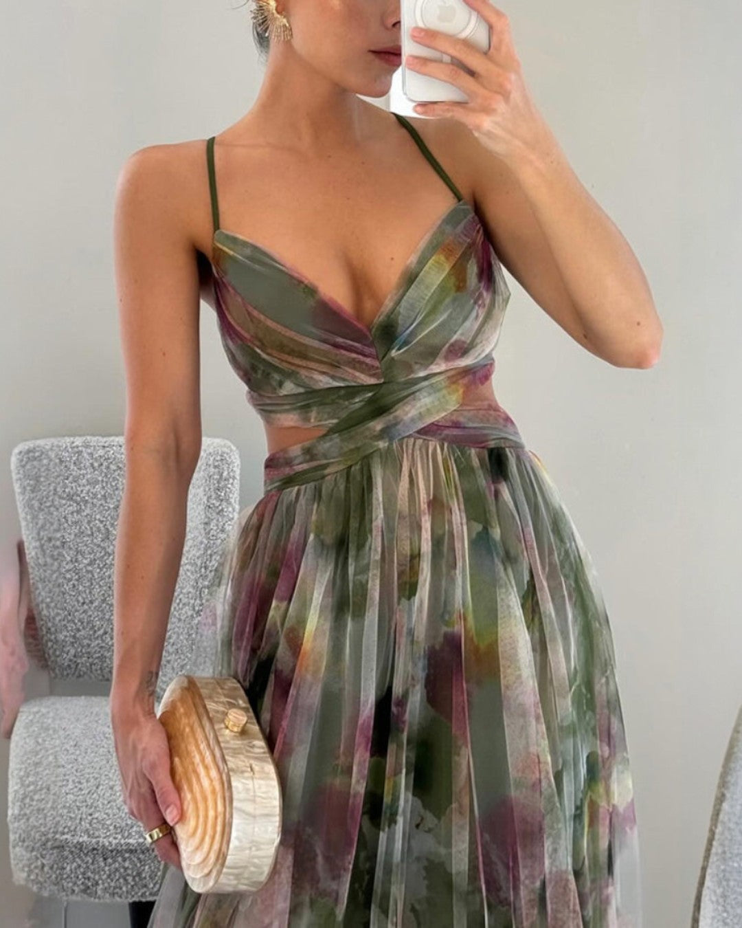Caterina™ | Abito Maxi Floreale Elegante