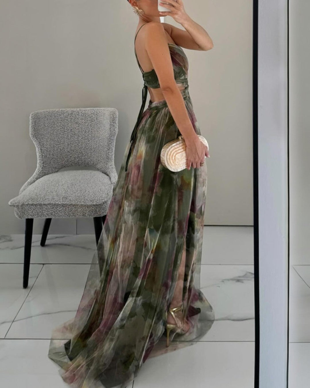 Caterina™ | Abito Maxi Floreale Elegante