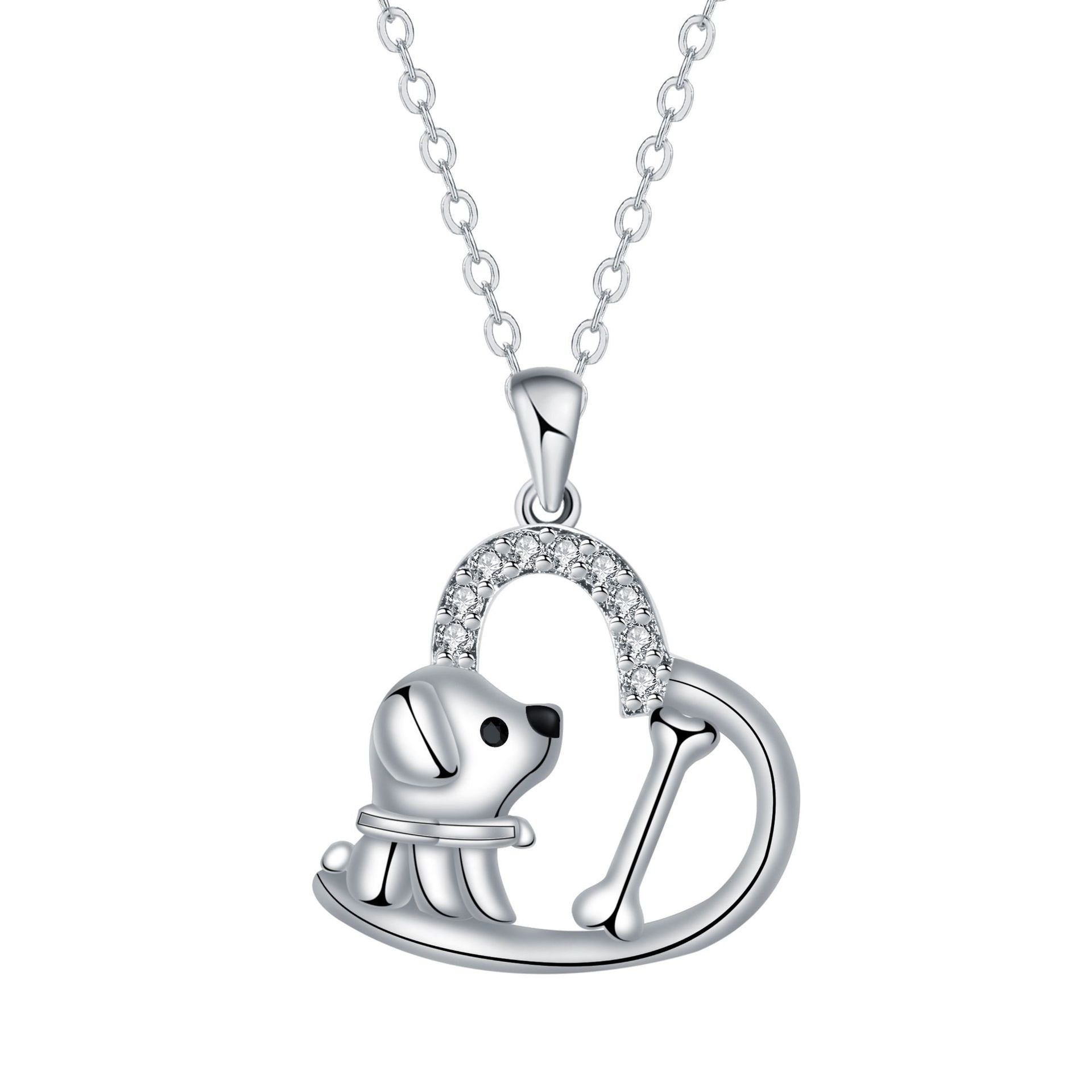 Collana con ciondolo a forma di cuore per cani