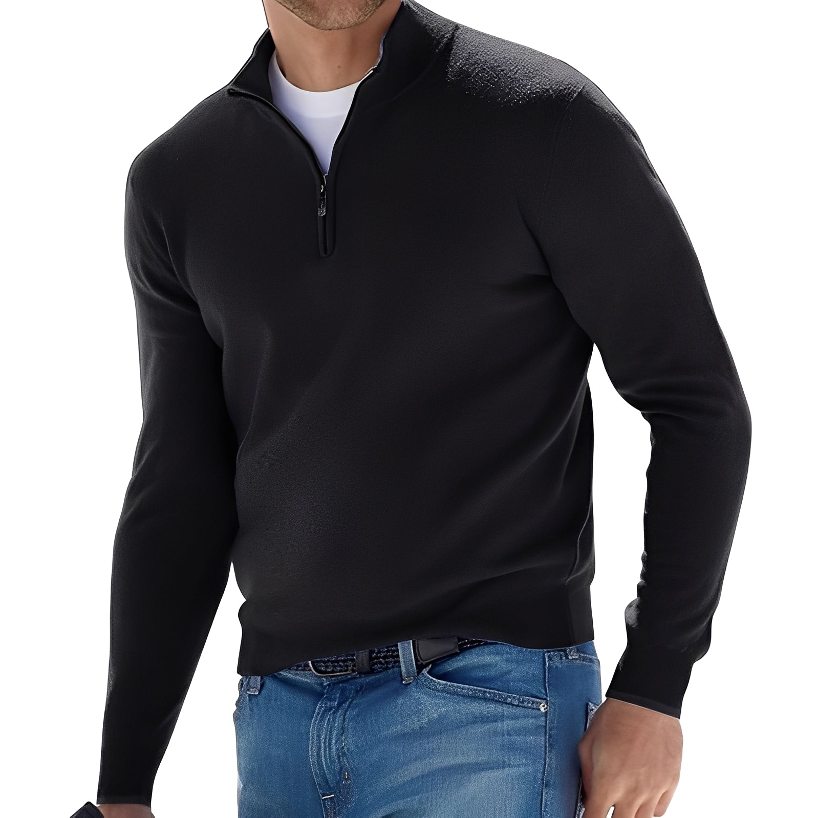 Kennith - Maglione casual con zip per uomo
