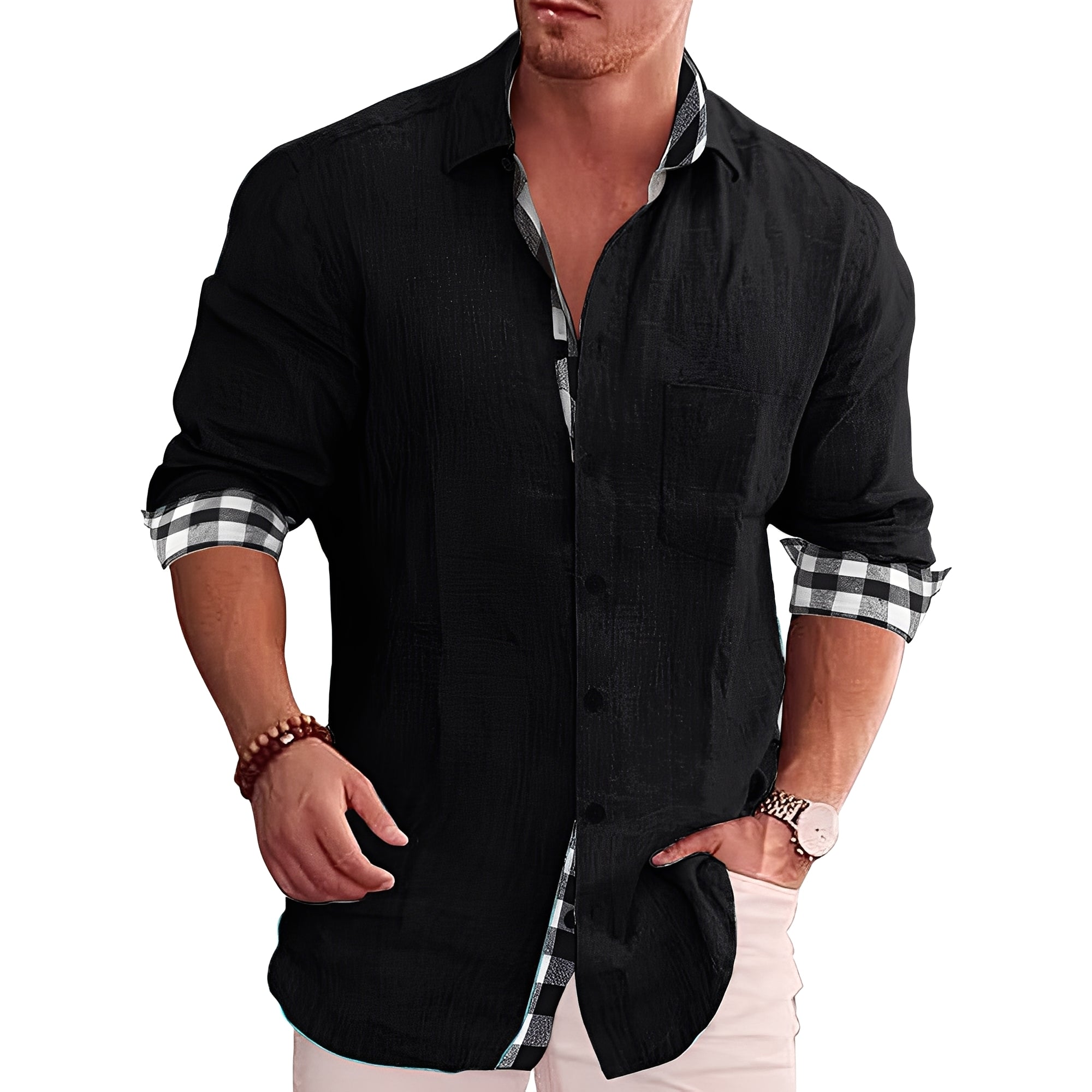 Ronald - Camicia casual a quadri per uomo