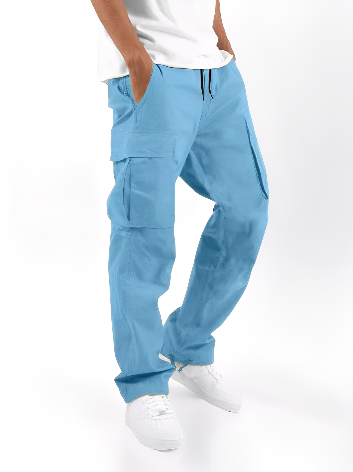 Cooper - Pantaloni cargo casual con coulisse per uomini
