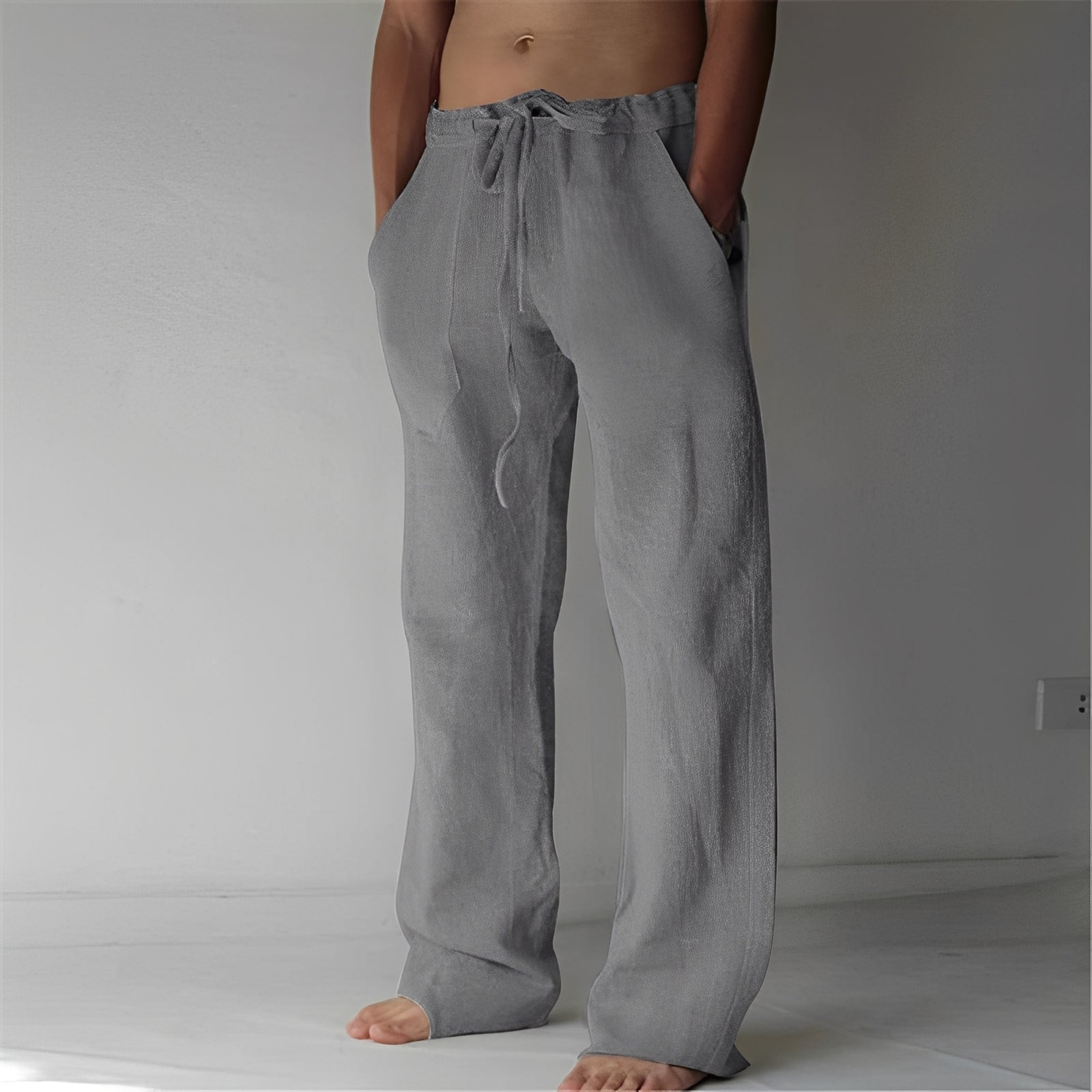 Wilmer - Pantaloni casual in lino per uomo