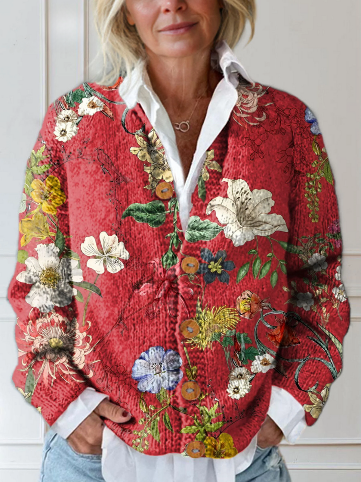 KARMEN™|CARDIGAN FLOREALE VINTAGE