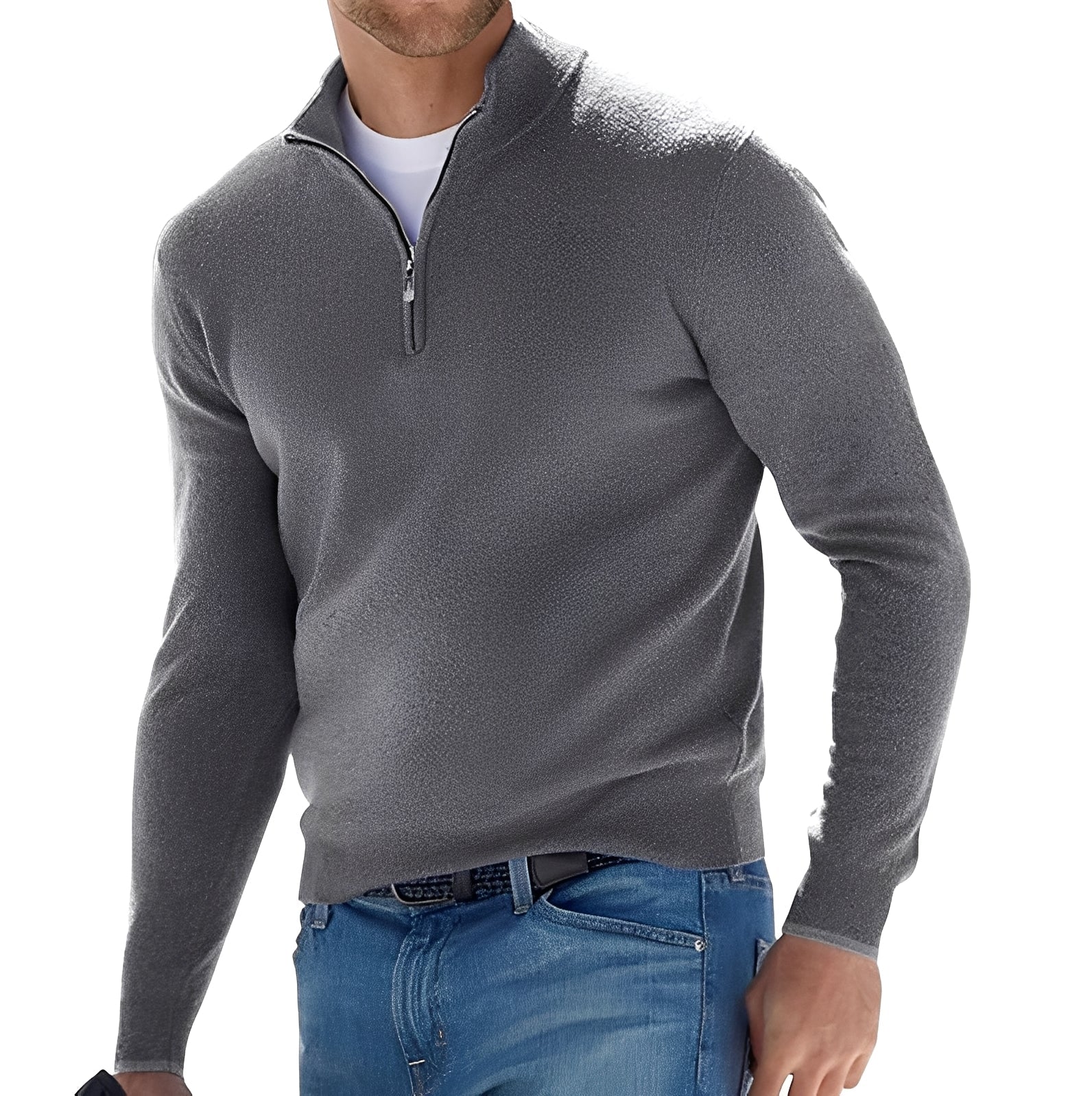 Rufus - Giacca casual con zip e collo alto per uomo