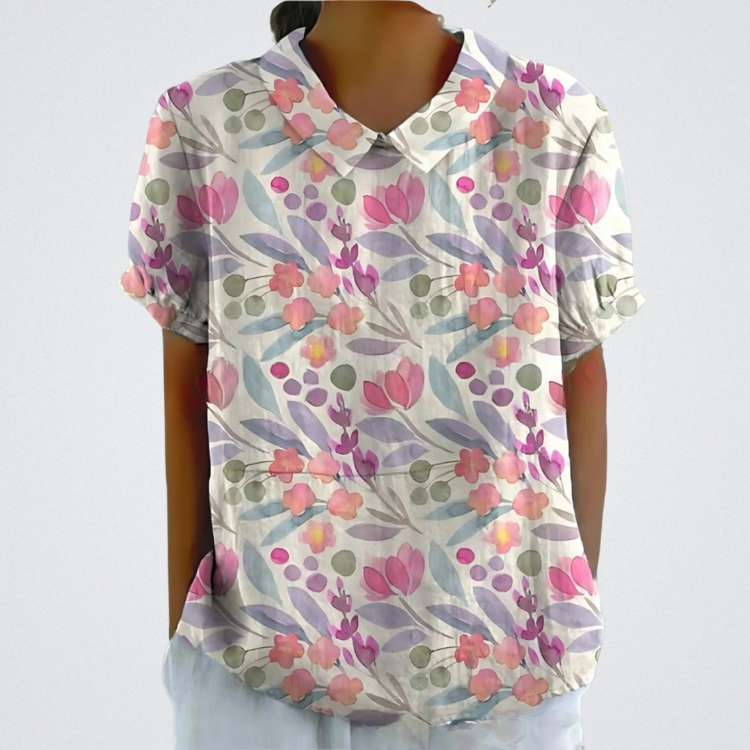 FABIANA|BLUSA FLOREALE ELEGANTE