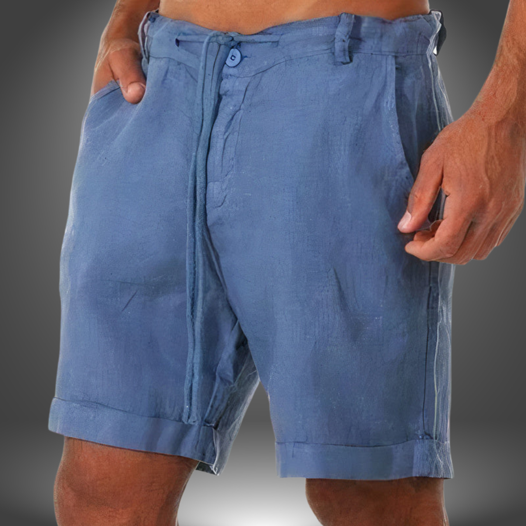 Roberto | Pantaloni Corti Artigianali in Lino Naturale
