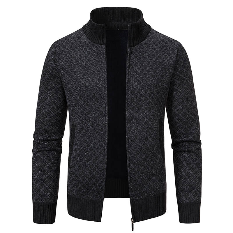 Dwaine - Giacca casual a quadri con collo alto per uomini