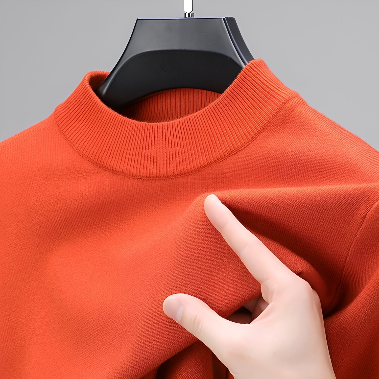 Davis - Maglione cashmere casual con orlo per uomini