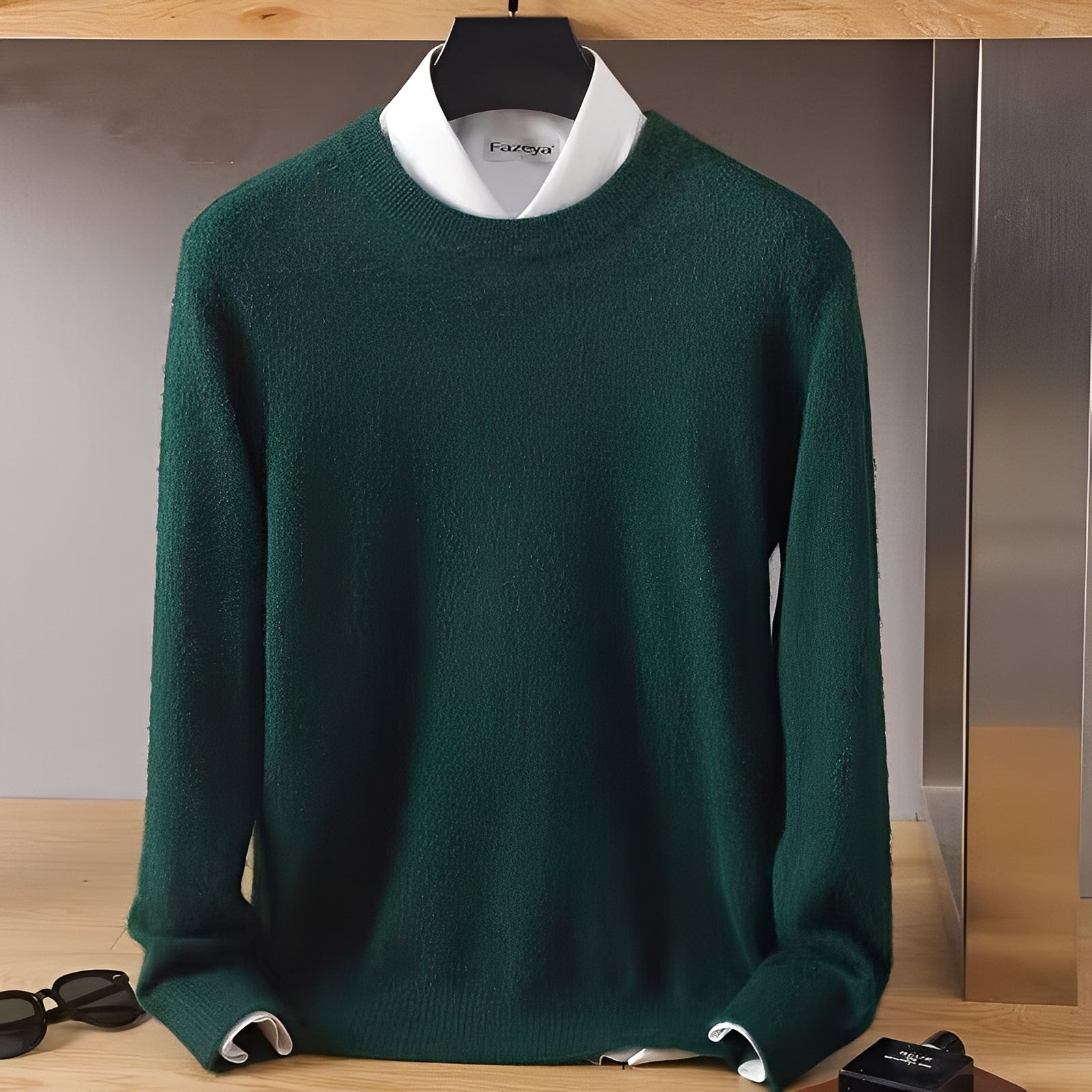 Inigo - Moderno maglione in cashmere a taglio morbido per uomo