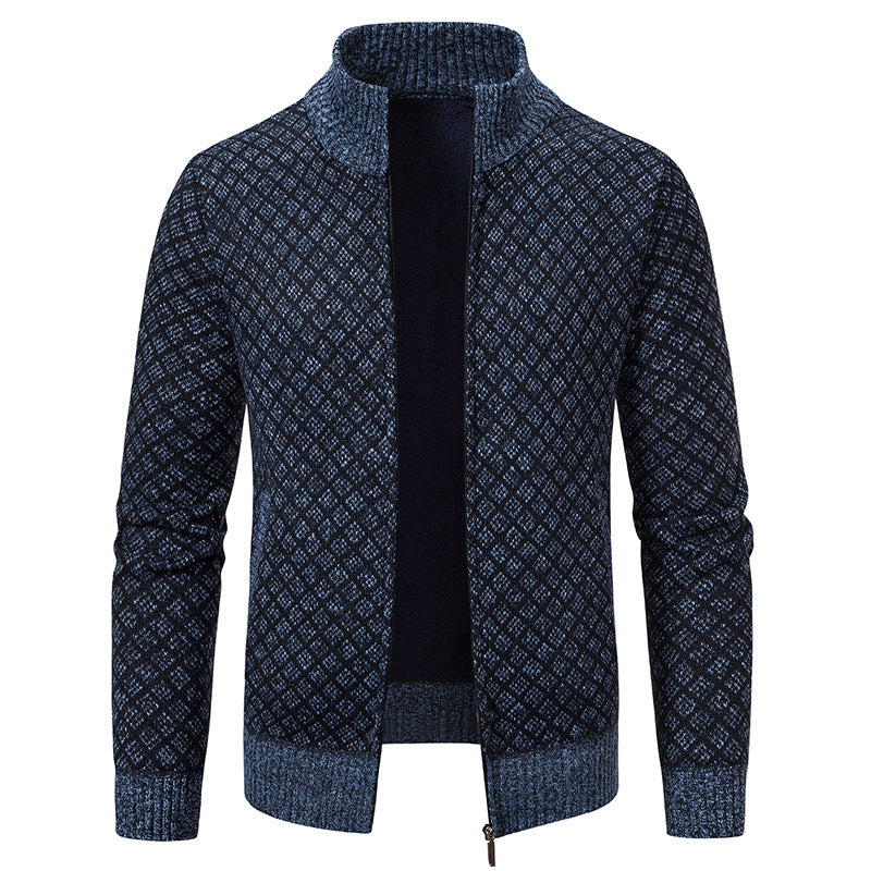 Gerald - Giacca a quadri elegante con zip per uomini