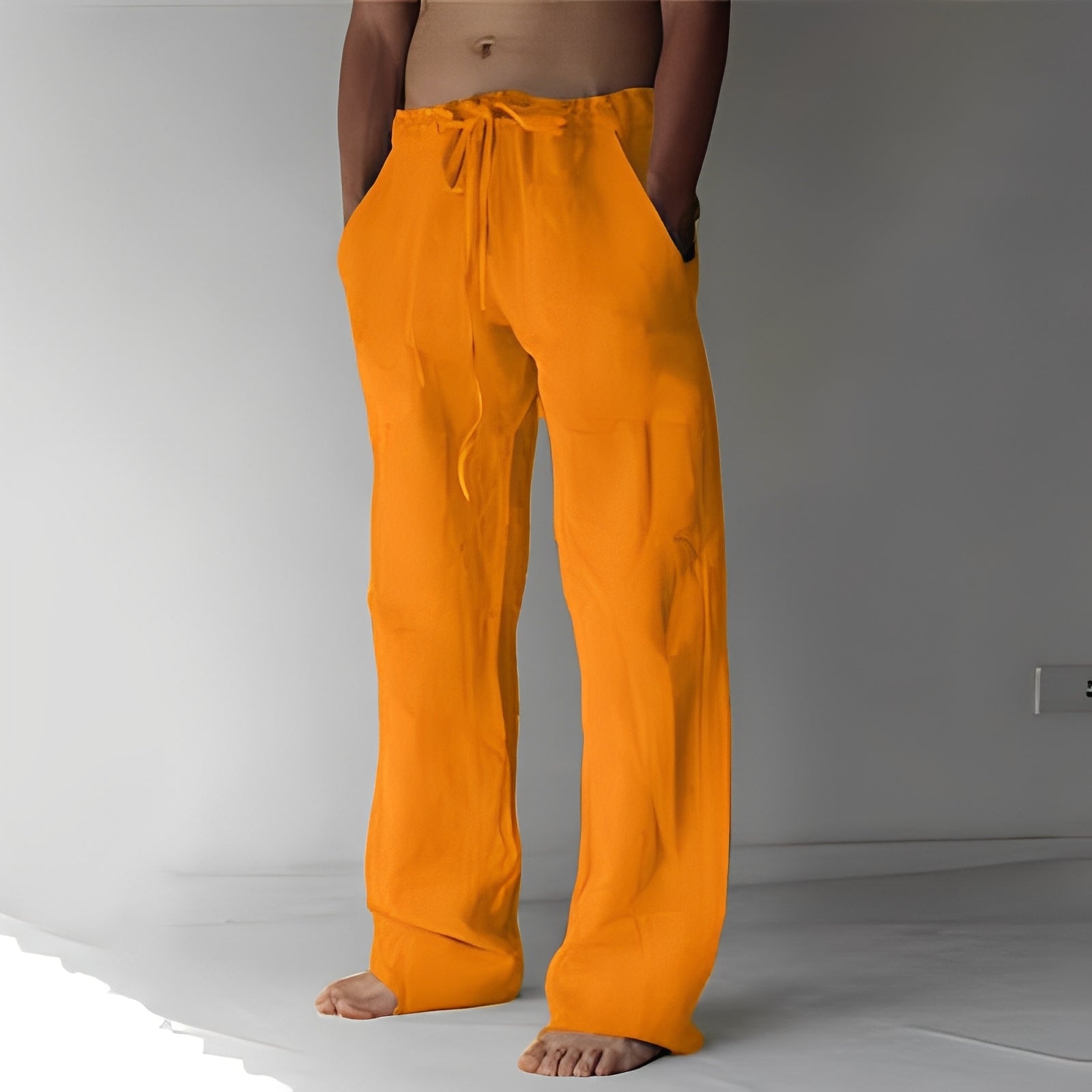 Wilmer - Pantaloni casual in lino per uomo