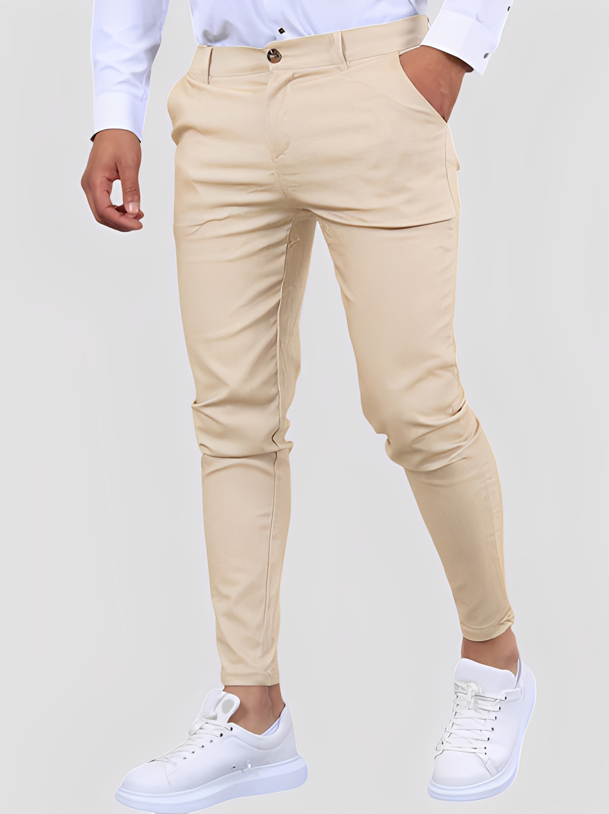 Shelton - Pantaloni stretch casual a aderenza per uomo