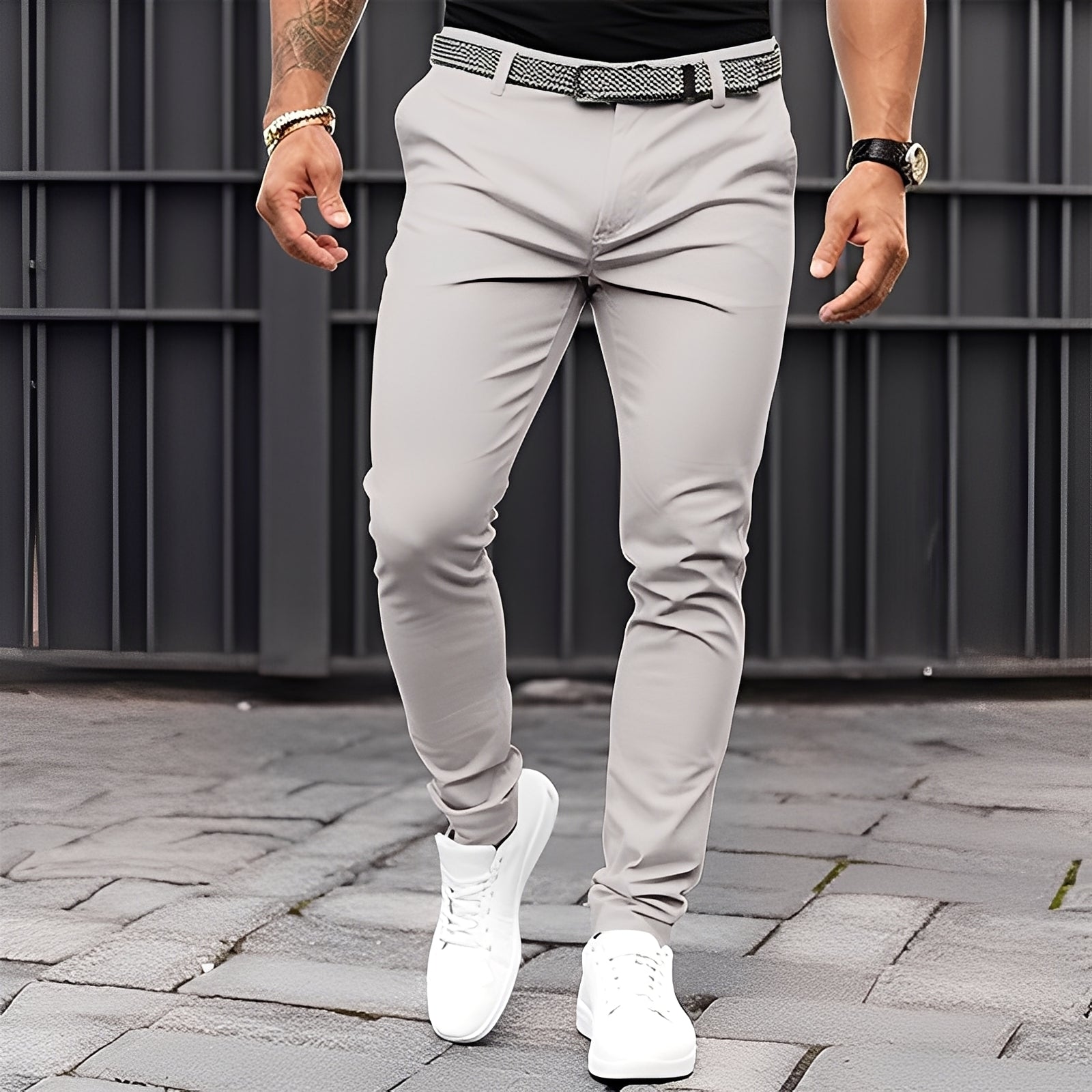Raphael - Pantaloni casual a gamba stretta per uomini