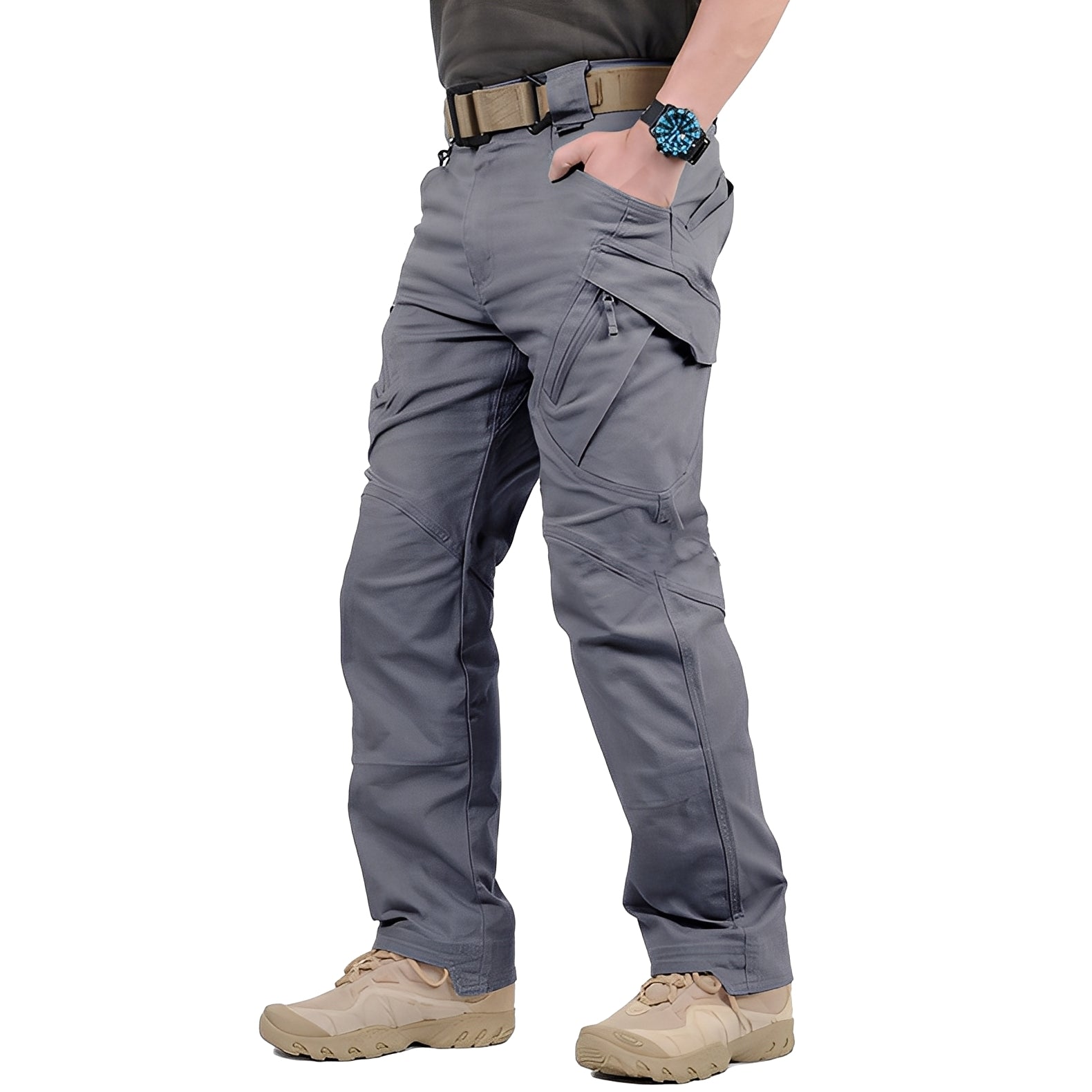 Roshan - Pantaloni cargo tattici casuali per uomo