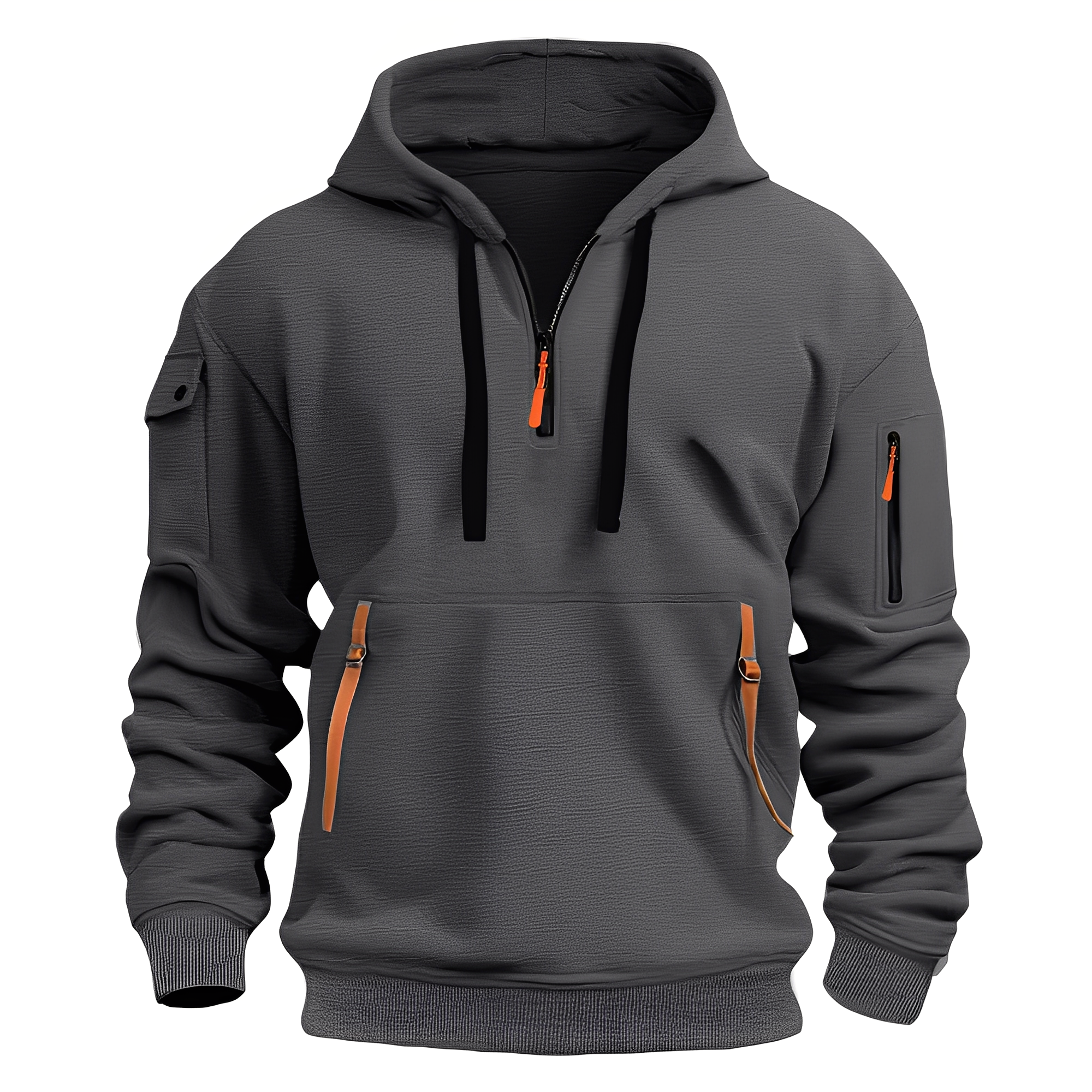 Burton - Felpa con cappuccio ampia con mezza zip per uomo