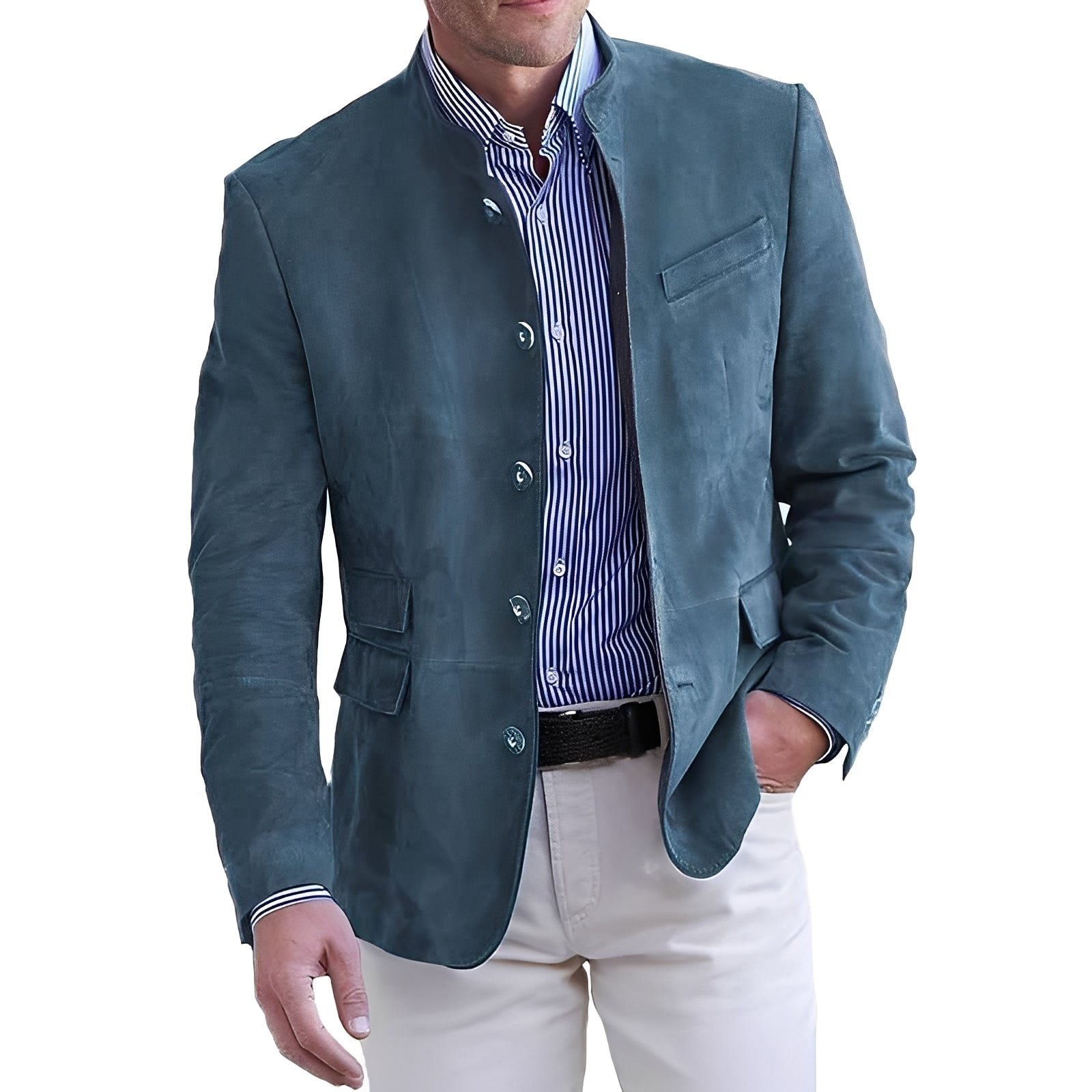 Geoffrey - Giacca casual con bottoni per uomo