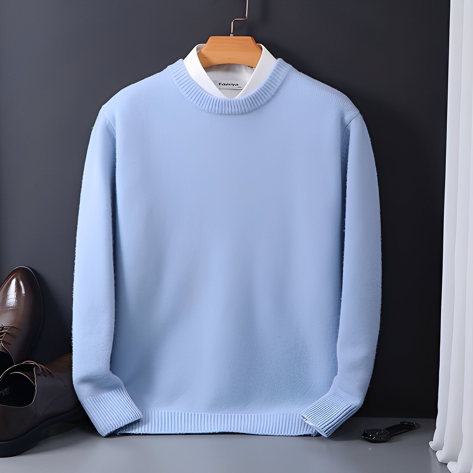 Inigo - Moderno maglione in cashmere a taglio morbido per uomo