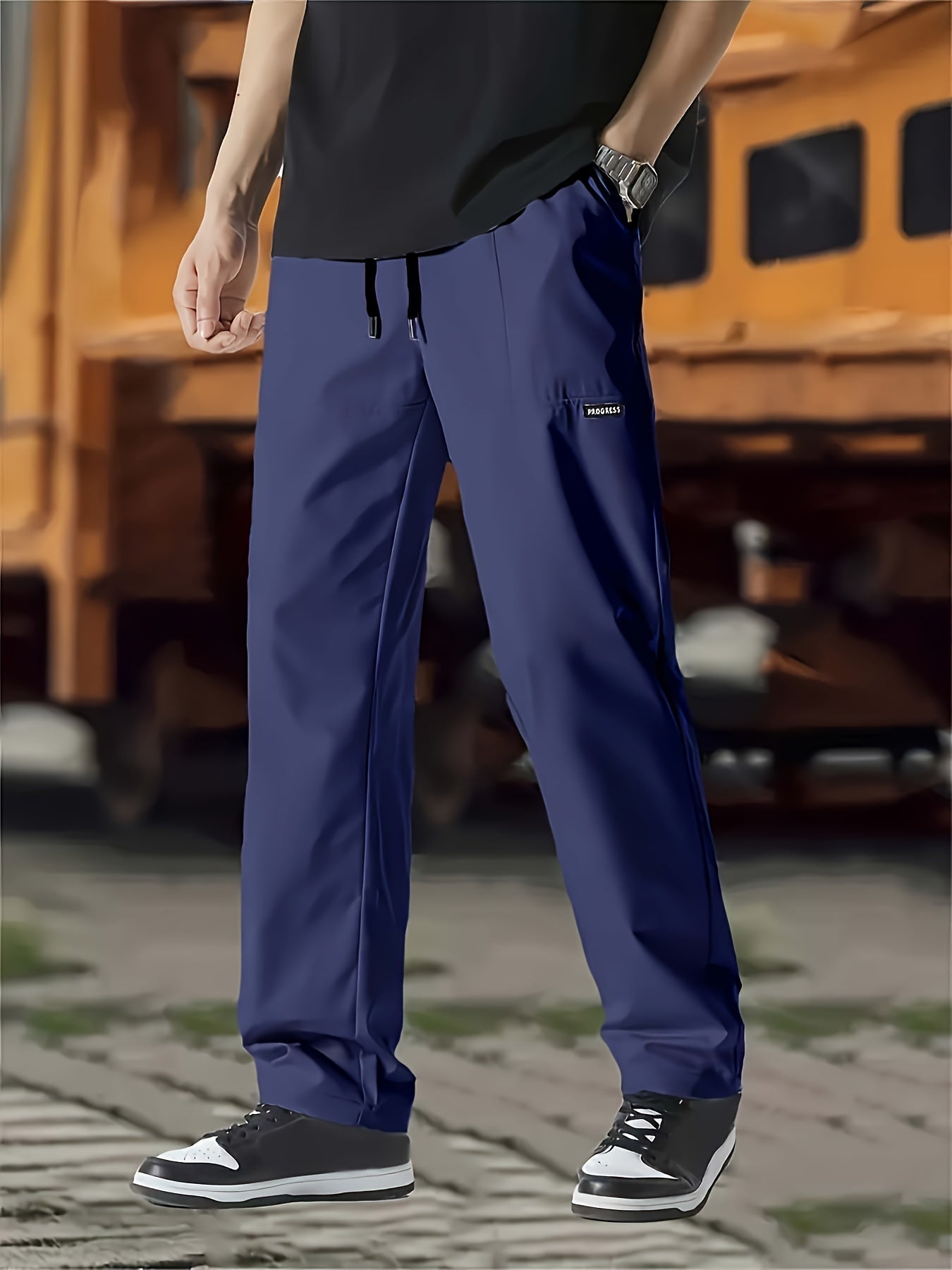 Esmund - Pantaloni da jogging casual con coulisse per uomo