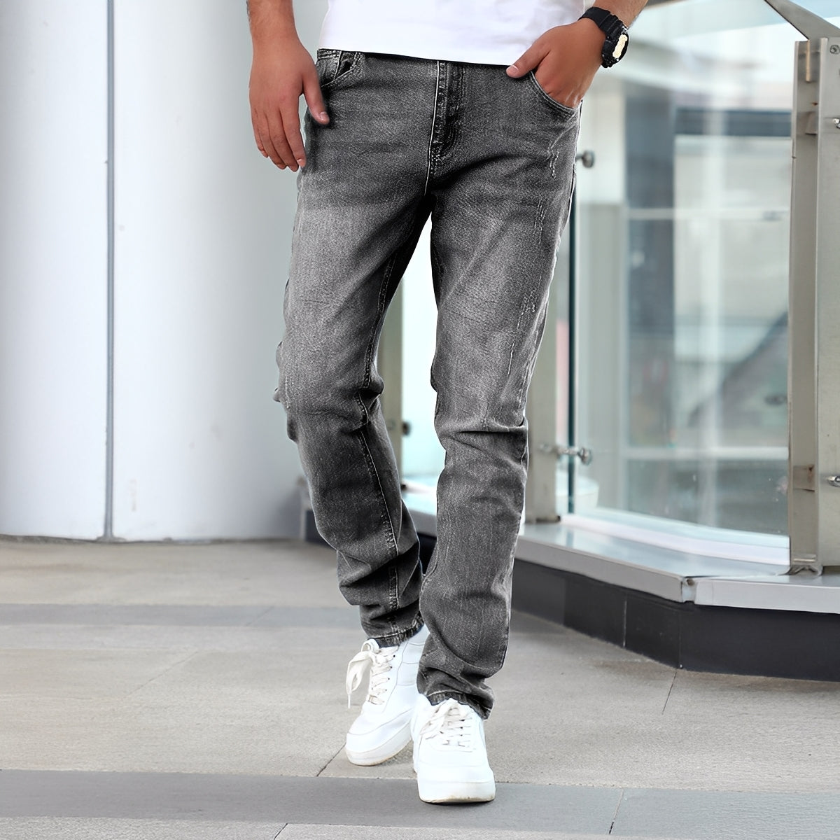 Winfred - Stiloso Stretch-Skinny-Jeans per Uomini