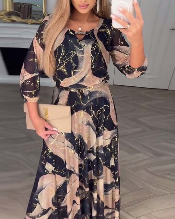 Camilla™ | Abito maxi stampato dal fascino leggero