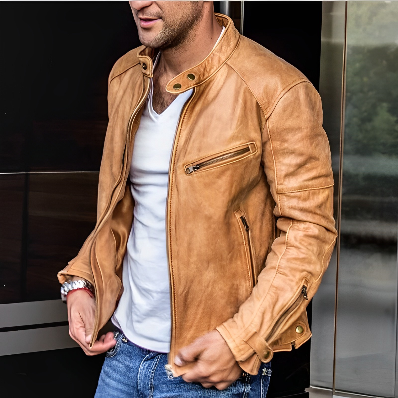 Dalton – Elegante Giacca in Pelle Tutte le Stagioni