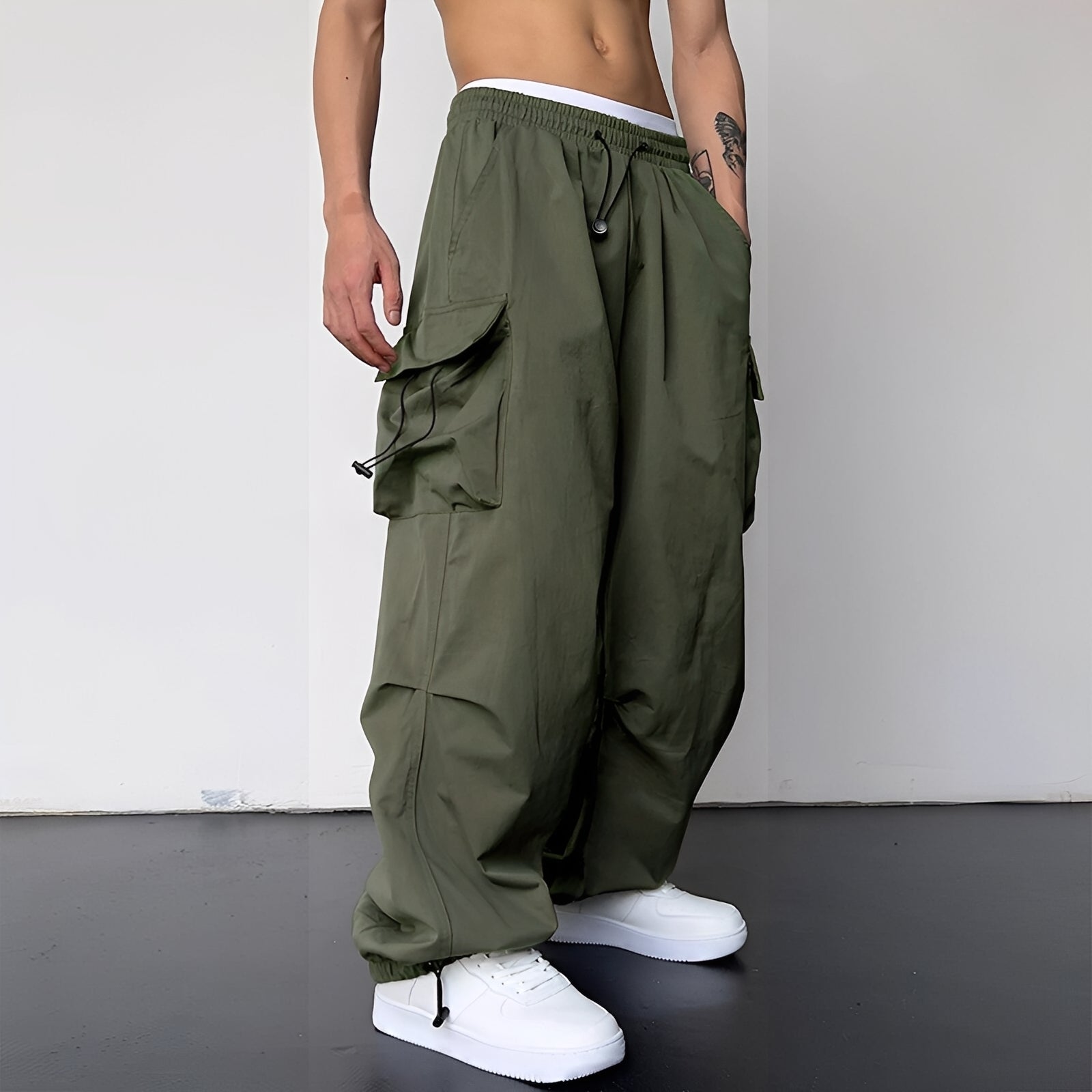 Kaleb - Pantaloni Cargo Baggy Eleganti per Uomo