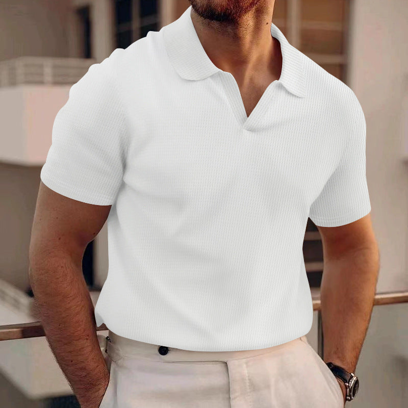 David - Semplice Maglia Polo a Nido d'Ape per Uomo
