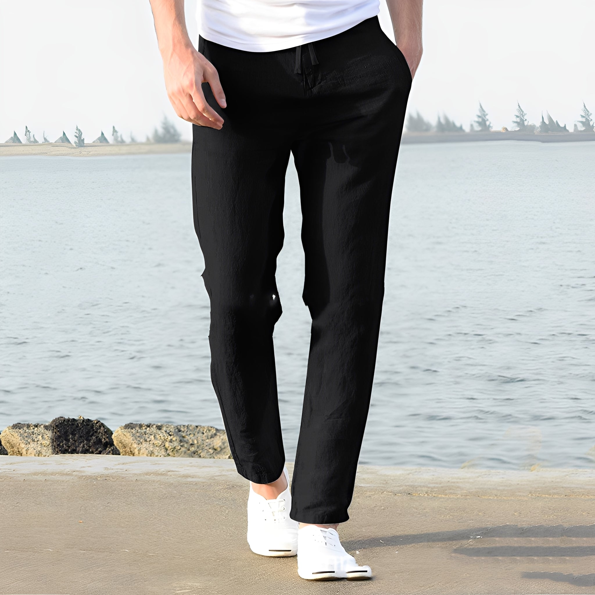 Domenic - Comodi Pantaloni di Lino per Uomo