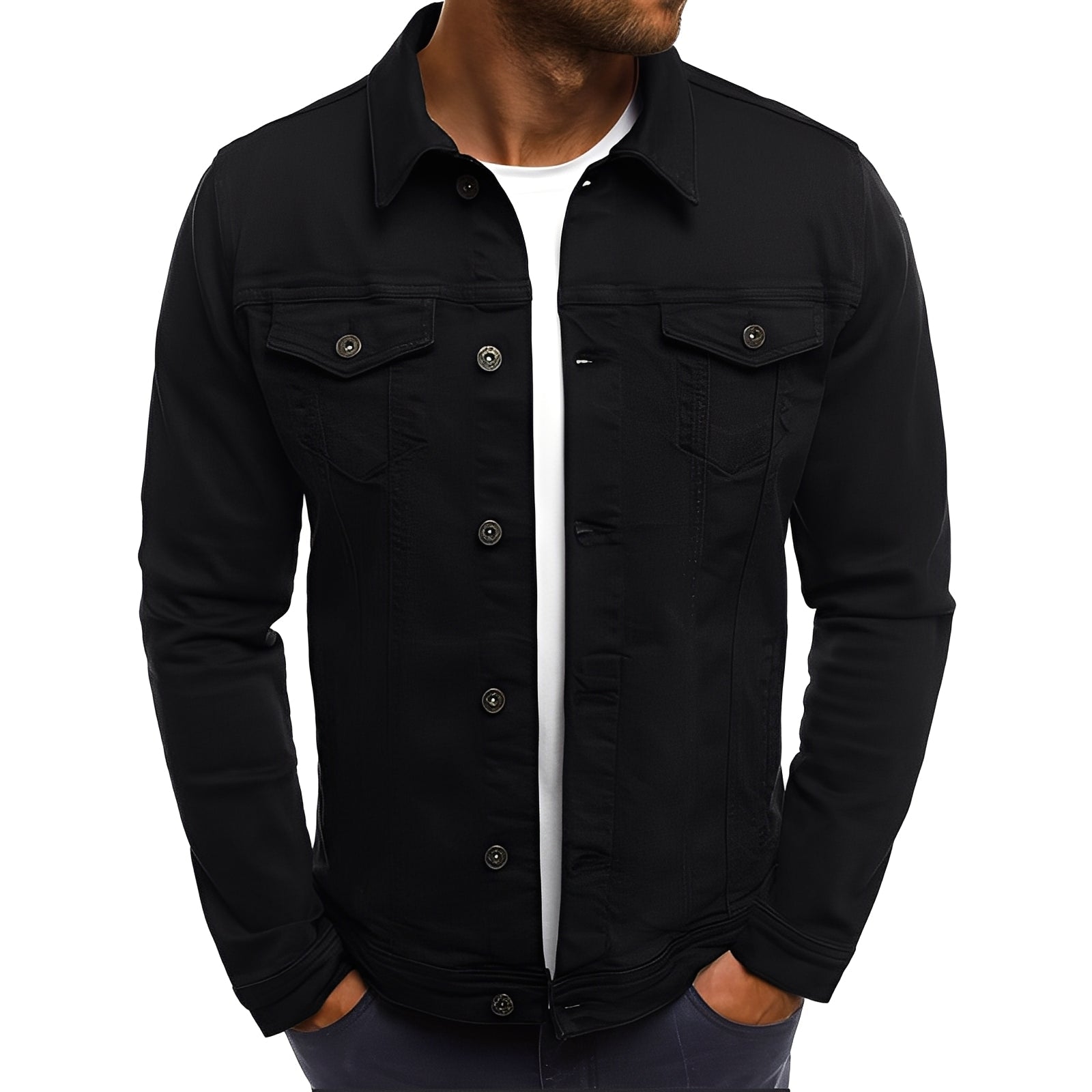 Steven - Stilosa Jeansjacke con Tasche per Uomini