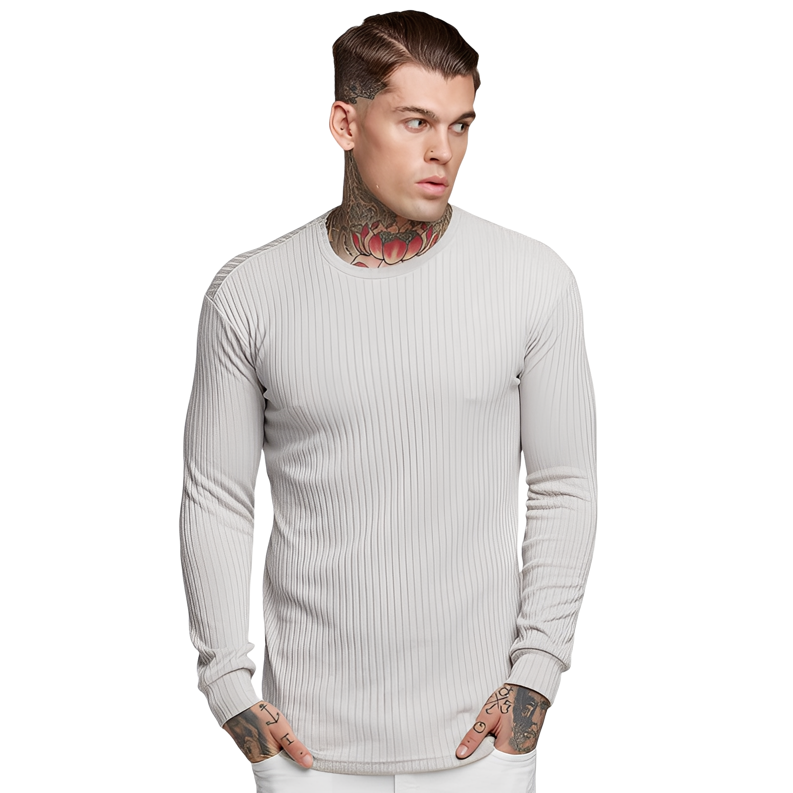 Wynne - Semplice maglione aderente per uomo