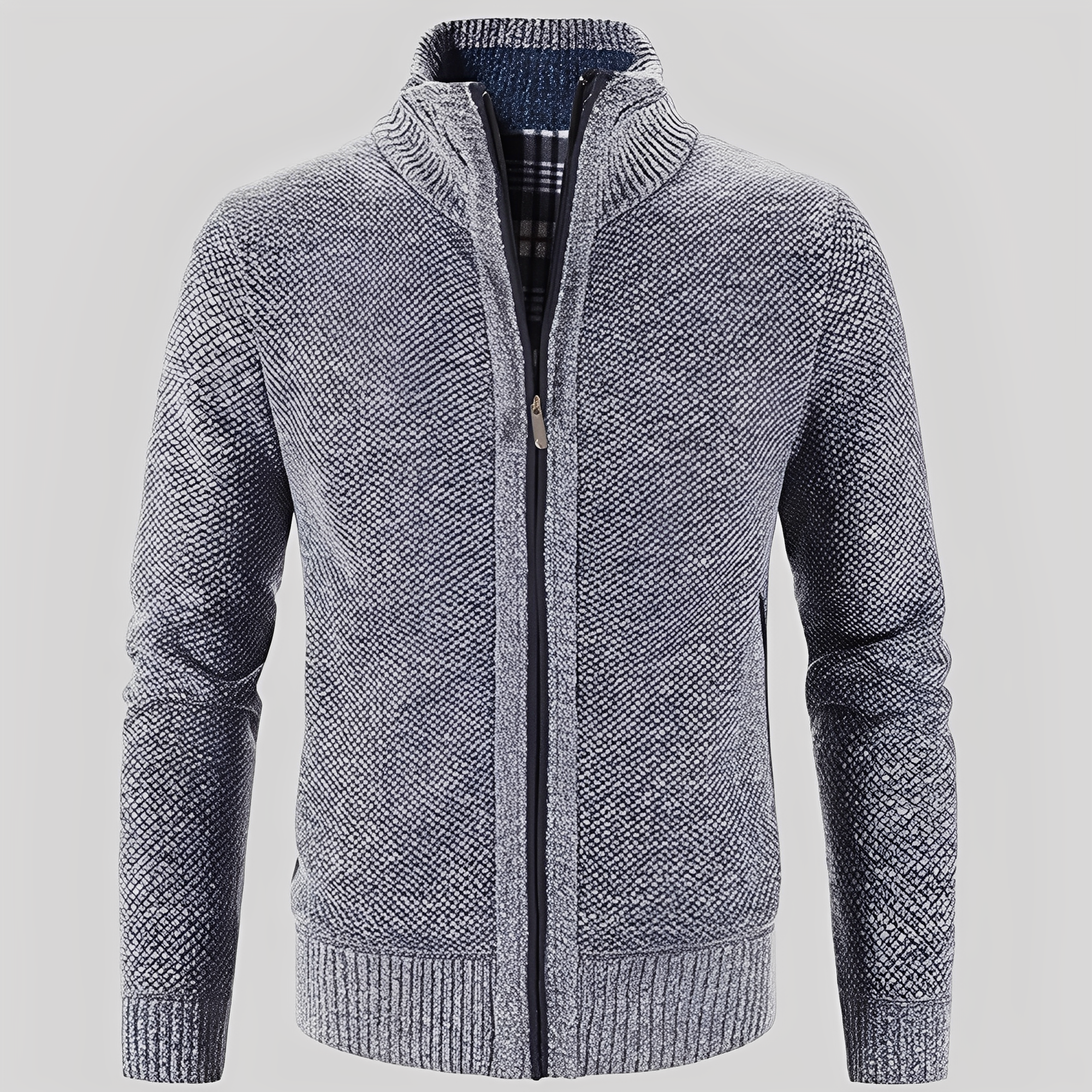 Kelvin - Maglia Semplice con Zip per Uomini