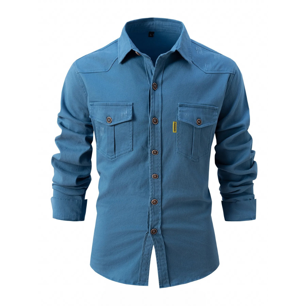Marlon - Camicia casual e comoda in tessuto elasticizzato per uomo