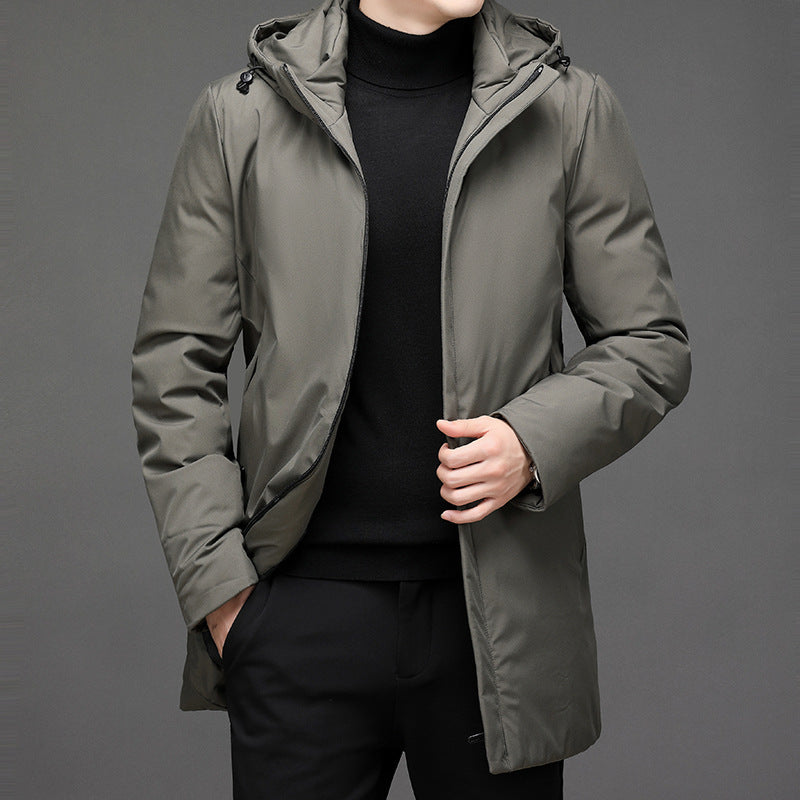 Gerrard - Cappotto casual imbottito con cappuccio per uomo