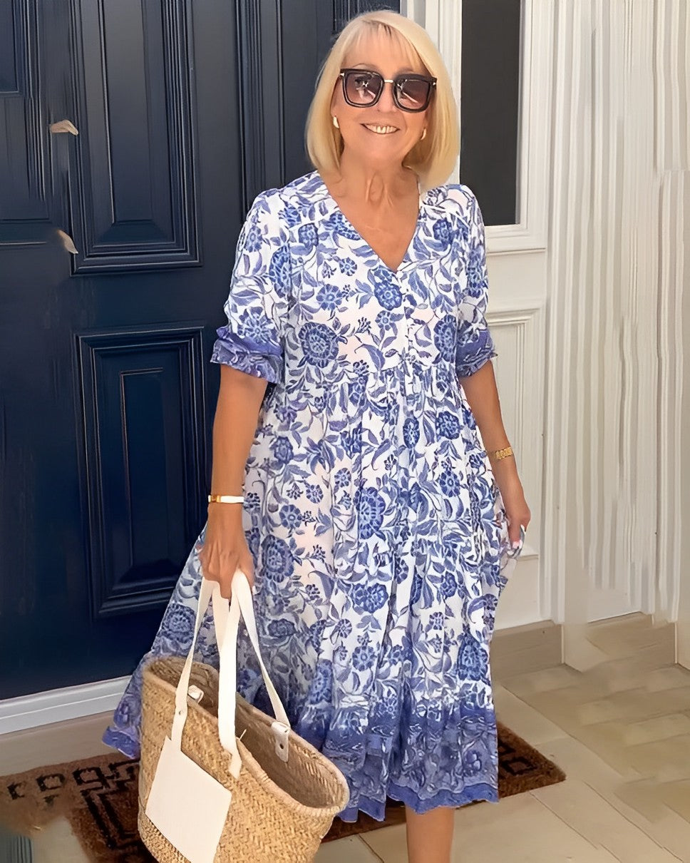 Keisha | Vestito floreale elegante con scollo a V