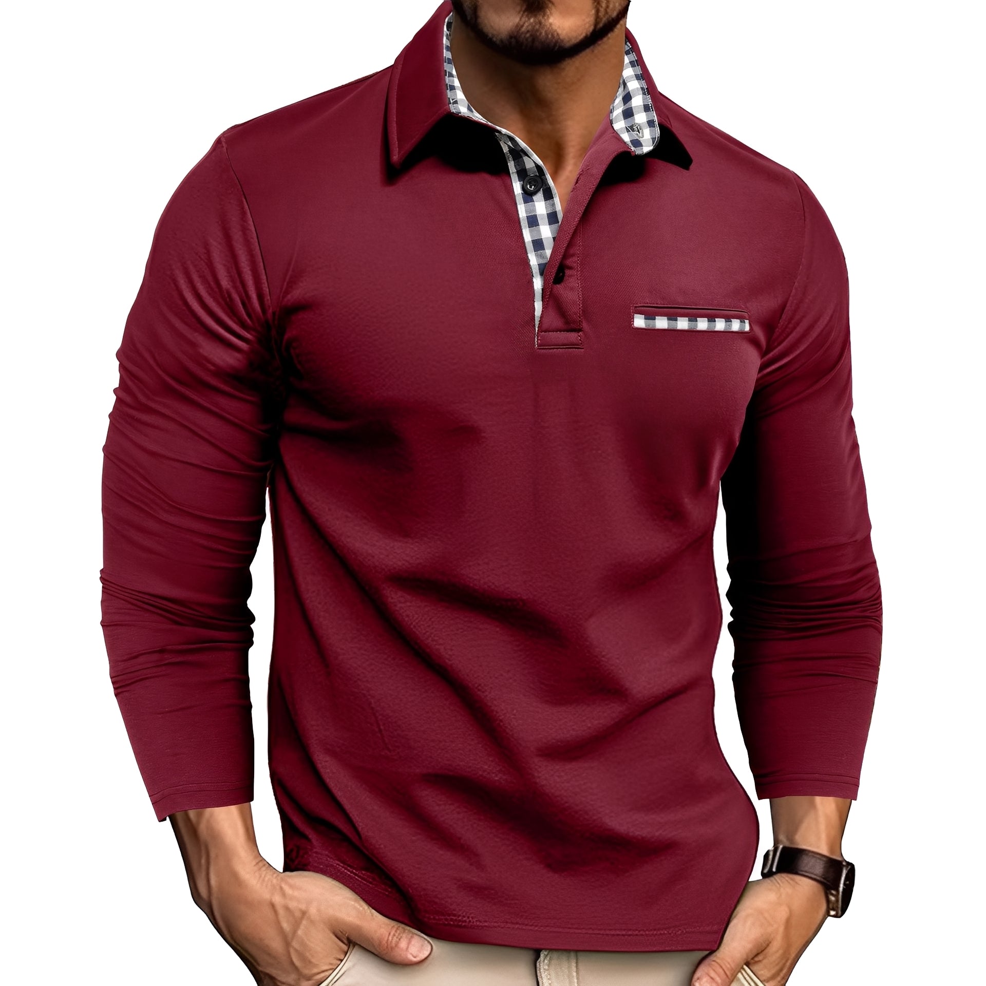 Rupert - Lässiges Langarm-Poloshirt für Herren