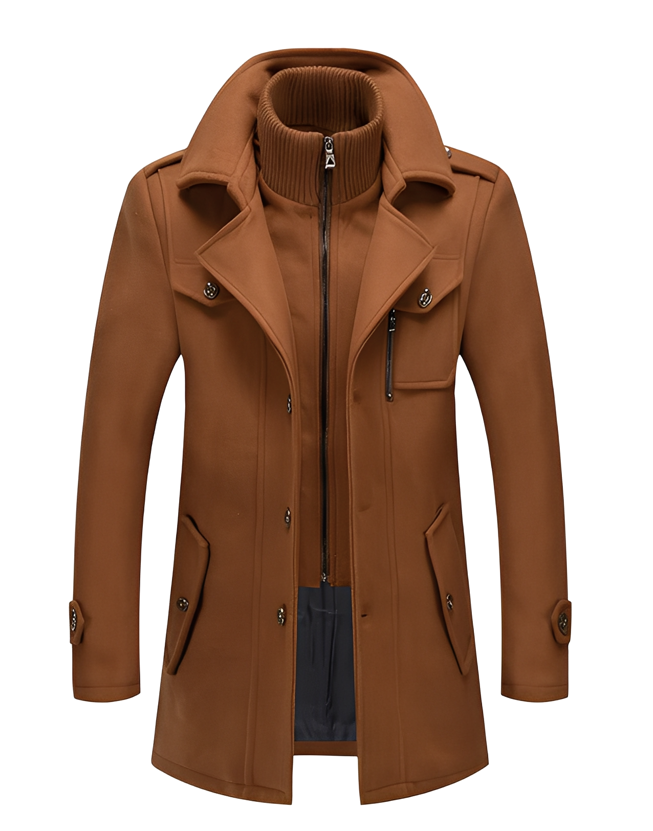 Gareth - Elegante trenchcoat a doppio strato per uomini