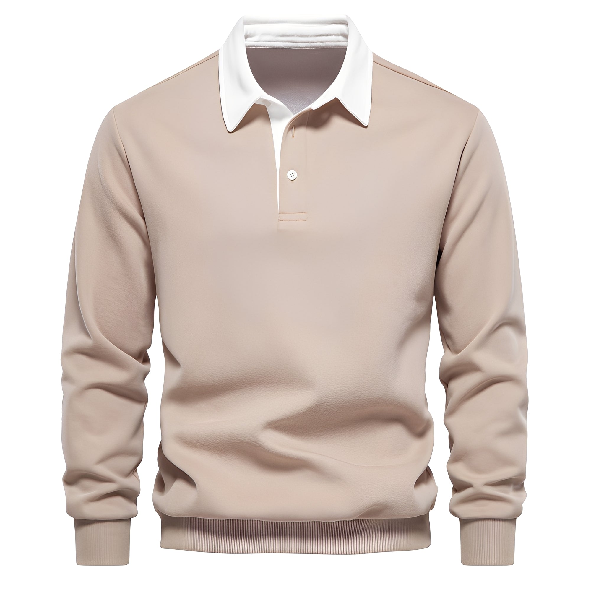 Shelton - Polo a maniche lunghe casual per uomo