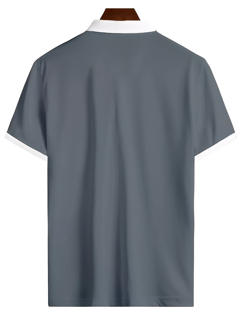 Winton - Camicia casual con cerniera per uomo