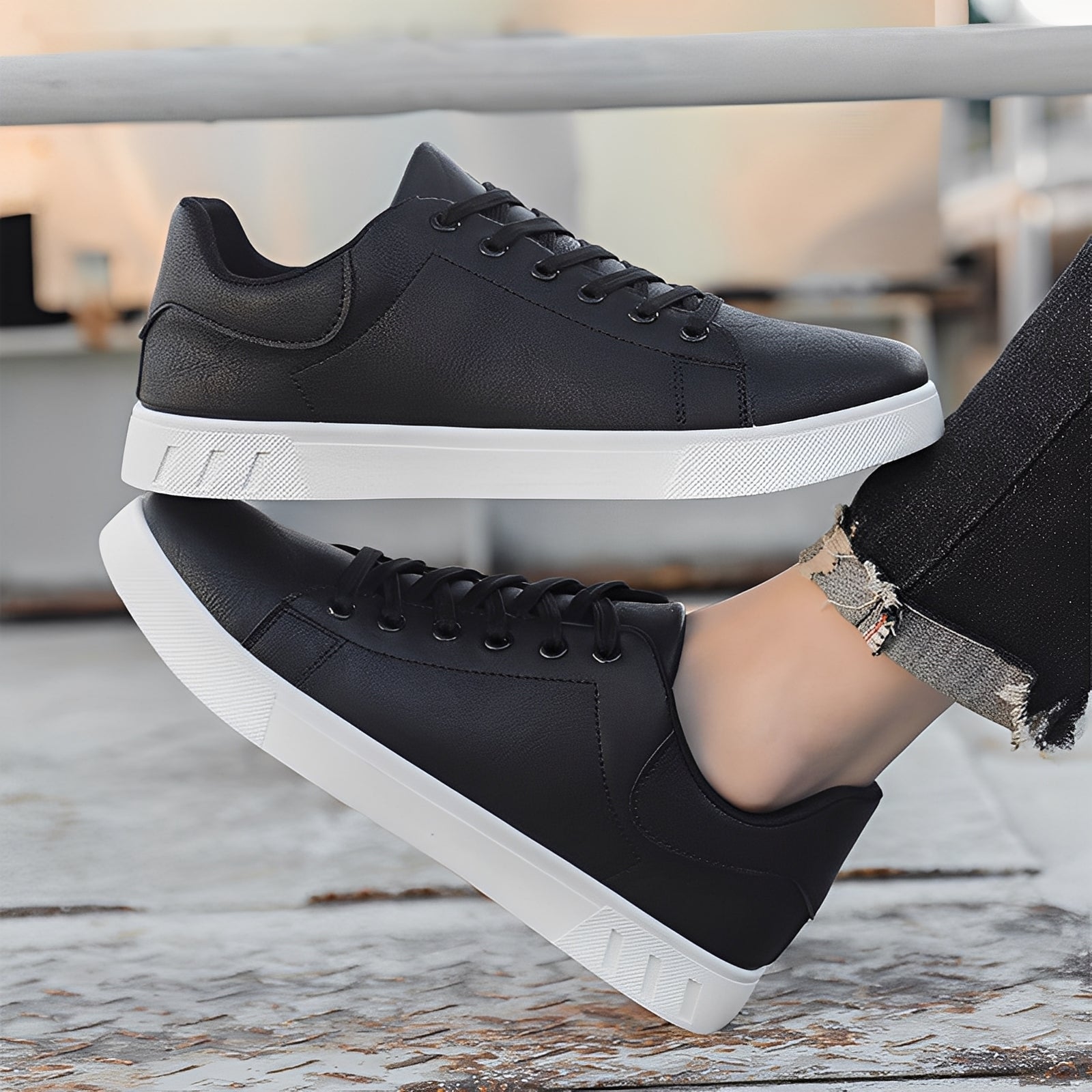 Jerome - Moderni piatti scarpe in pelle per uomini