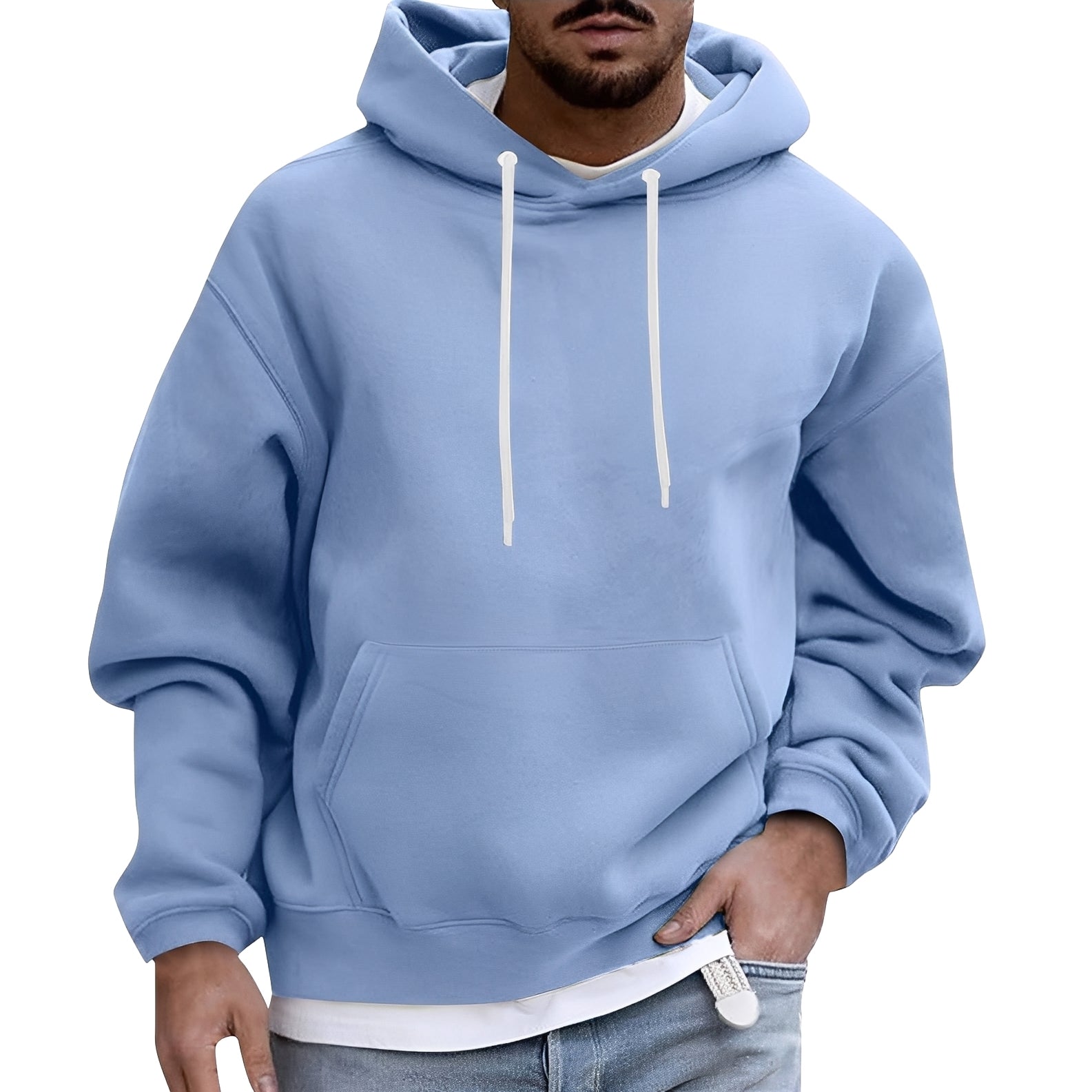 Rupert - Casual hoodie con tasca per uomini