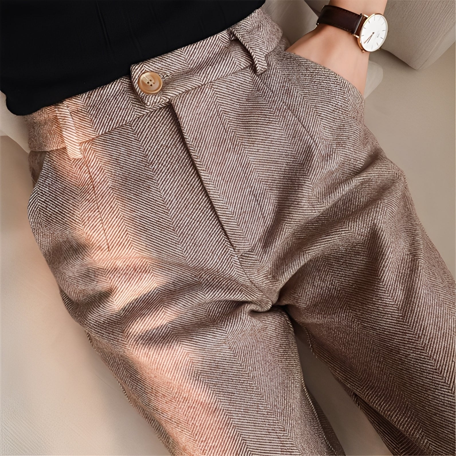 Rachelle - Pantaloni formali a vita alta per donne