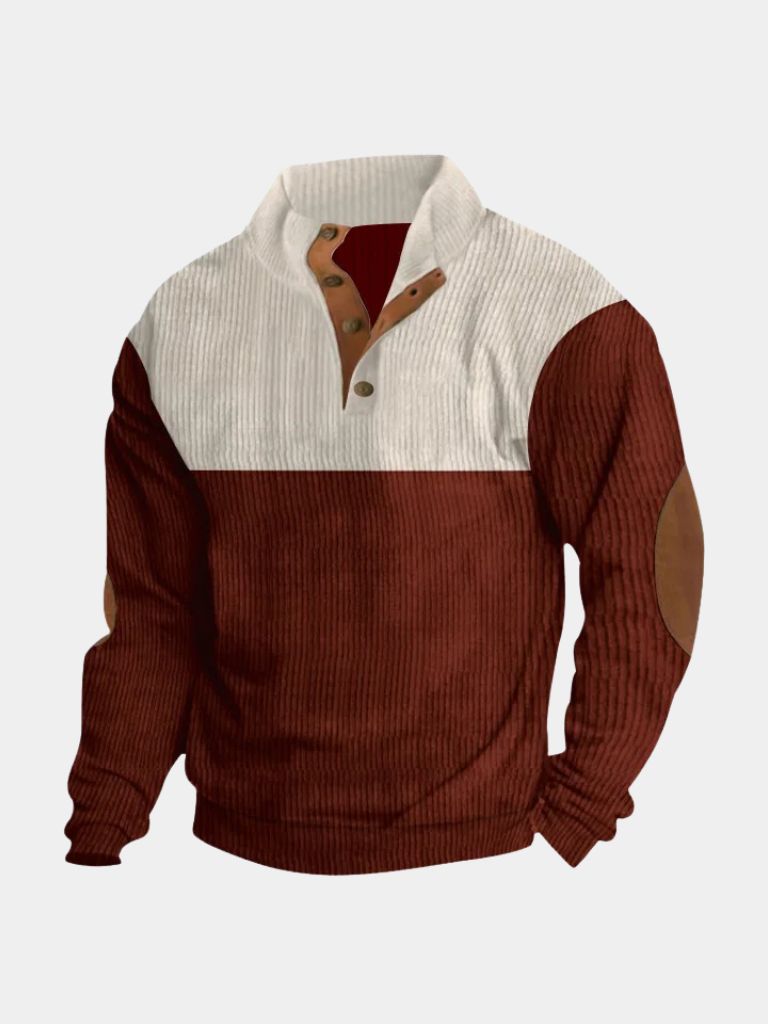 SILVORO | PULLOVER IN CORDUROY A COLLO ALTO PER UOMO